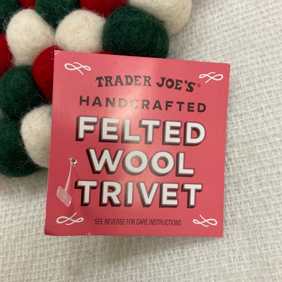 trader joe's Accents Trader Joes Felted Wool Trivet Nwt Round